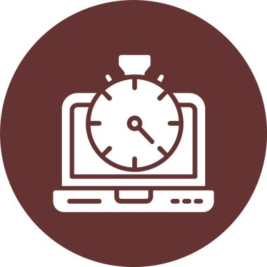 Stopwatch Kabartma Çemberi Simgesi