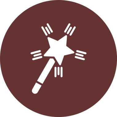 Sihirli Asa Kabartma Çemberi Simgesi