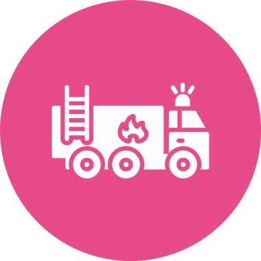 İtfaiye Aracı Kabartma Çemberi Simgesi