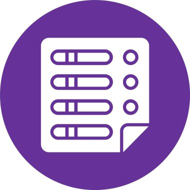 Kontrol Listesi Kabartma Çemberi Simgesi