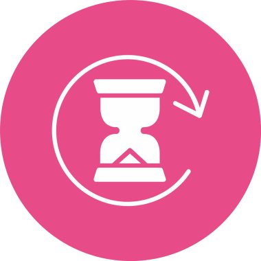 Kum Saati Kabartma Çemberi Simgesi