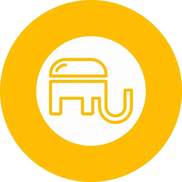 Stock vector Gop Glyph Circle Icon