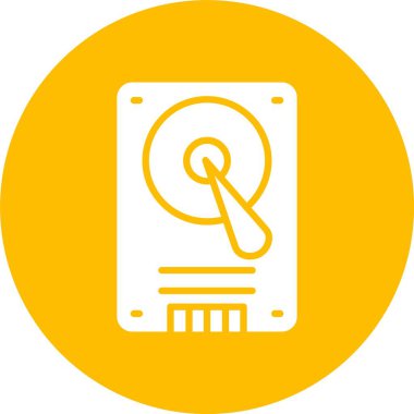 Hard Disk Kabartma Çemberi Simgesi