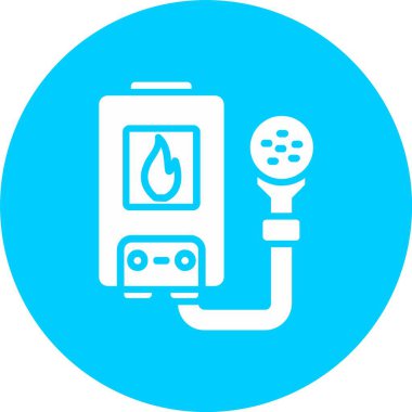 Su Kaloriferi Kabartma Çemberi Simgesi