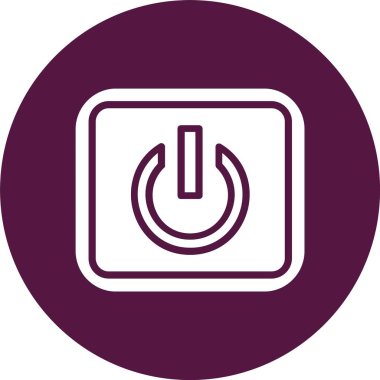 Güç Düğmesi Kabartma Çemberi Simgesi