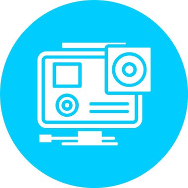 Eylem Kamerası Kabartma Çemberi Simgesi