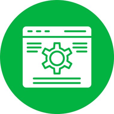 Web Sitesi Bakım Kabartma Çemberi Simgesi