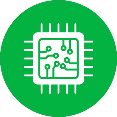 İşlemci Kabartma Çemberi Simgesi