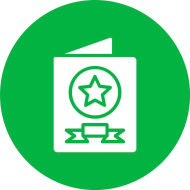 Tebrik Kartı Kabartma Çemberi Simgesi