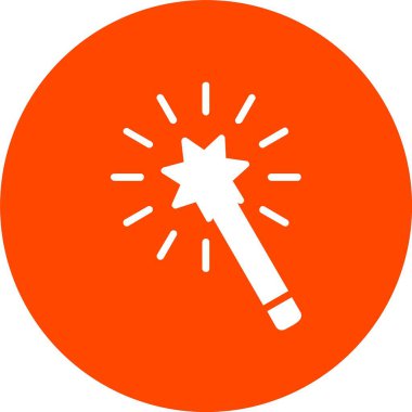 Sihirli Asa Kabartma Çemberi Simgesi