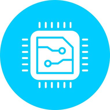 Çip Kabartma Çemberi Simgesi