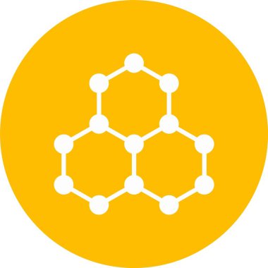 Altıgen yapı Glyph Çember Simgesi