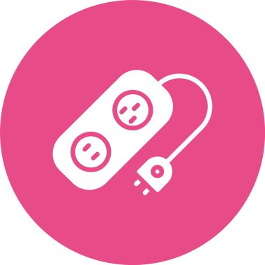 Güç Soketi Kabartma Çemberi Simgesi