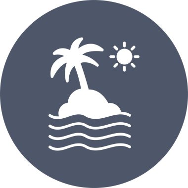 Plaj Kabartma Çemberi Simgesi