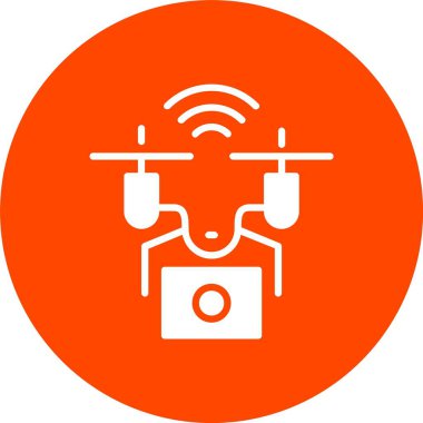 Drone Kabartma Çemberi Simgesi