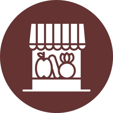 Market Kabartma Çemberi Simgesi