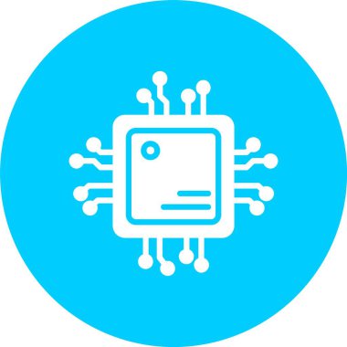 İşlemci Kabartma Çemberi Simgesi