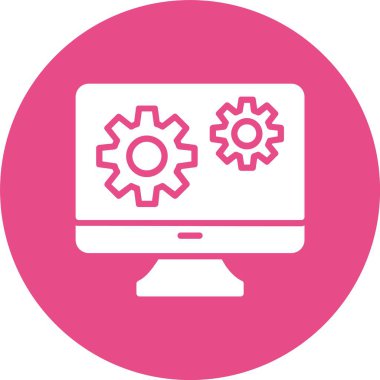 Yönetim Vektörü Kabartma Çemberi Simgesi