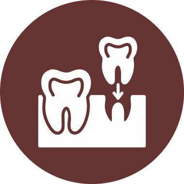 İmplantlar Kabartma Çemberi Simgesi