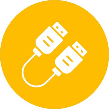 Usb Eklentisi Kabartma Çemberi Simgesi