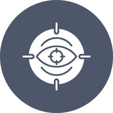 Hedef Vektör Kabartma Çemberi Simgesi