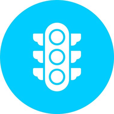 Trafik Işığı Kabartma Çemberi Simgesi