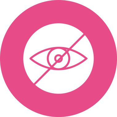 Gözleri Kapat Kabartma Çemberi Simgesi