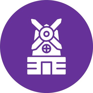 Yel değirmeni Kabartma Çemberi Simgesi