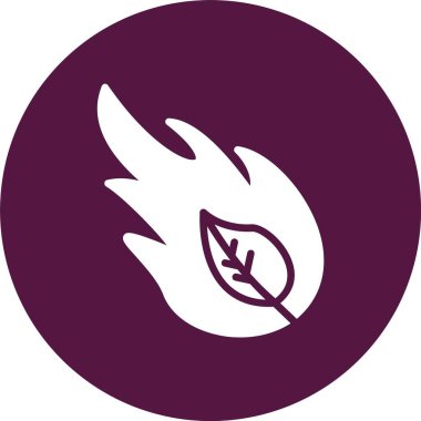 Orman Yangını Kabartma Çemberi Simgesi