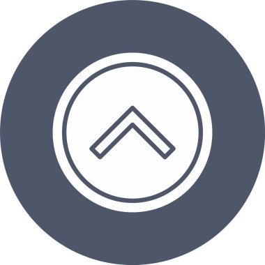 Yukarı Ok Kabartma Çemberi Simgesi