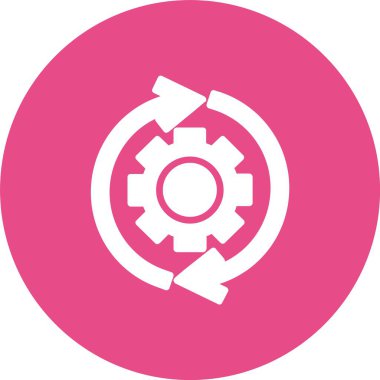 Proje Yönetimi Kabartma Çemberi Simgesi