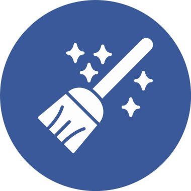 Süpürge Kabartma Çemberi Simgesi