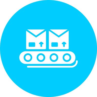 Taşıyıcı Şerit Vektör Çizgisi Kabartma Çemberi Simgesi