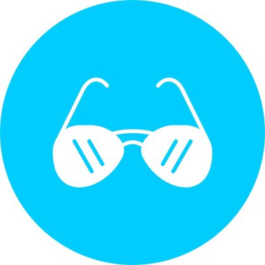 Gözlükler Kabartma Çemberi Simgesi