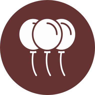 Balonlar Kabartma Çemberi Simgesi