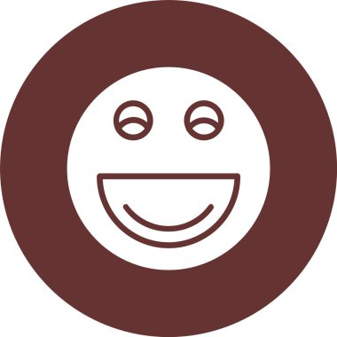 Mutlu Kabartma Çemberi Simgesi