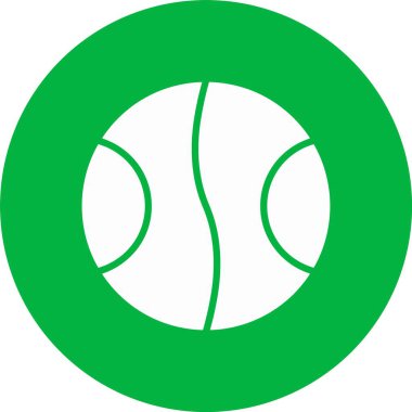 Tenis Topu Kabartma Çemberi Simgesi