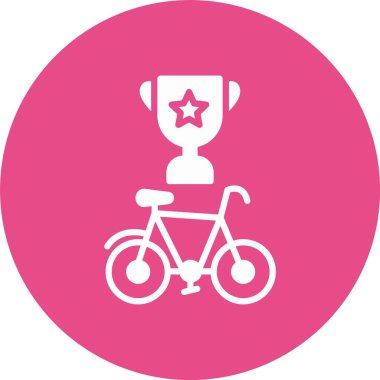 Bisiklet Şampiyonası Kabartma Çemberi Simgesi