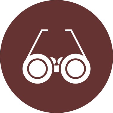 Gözlükler Kabartma Çemberi Simgesi