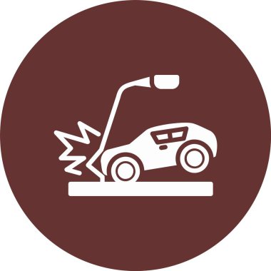 Kaza Otomobili Kabartma Çemberi Simgesi