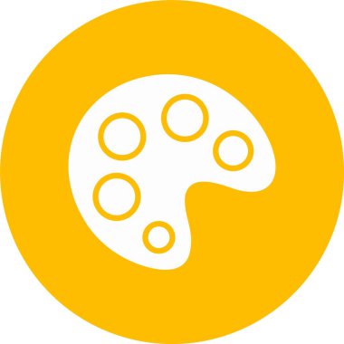 Renk Paleti Kabartma Çemberi Simgesi