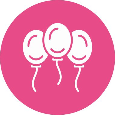 Balonlar Kabartma Çemberi Simgesi