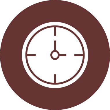 Duvar Saati Kabartma Çemberi Simgesi