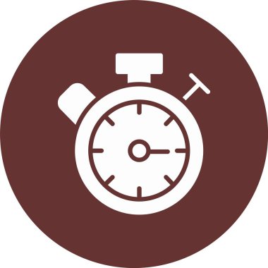 Stopwatch Kabartma Çemberi Simgesi