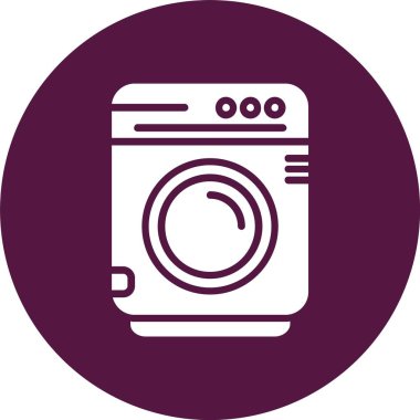 Çamaşır Makinesi Kabartma Çemberi Simgesi