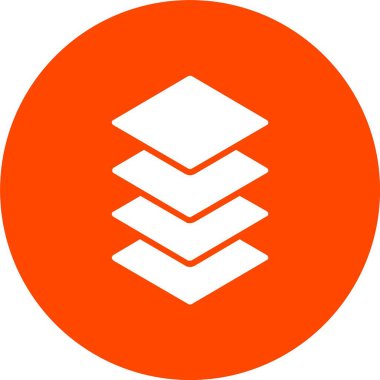 Katmanlar Kabartma Çemberi Simgesi