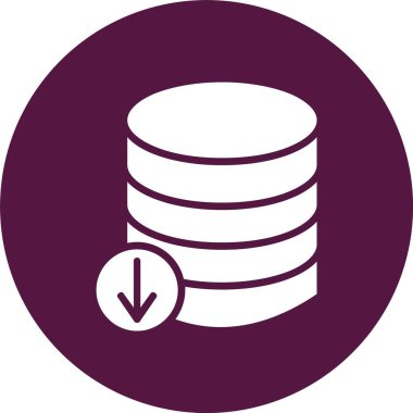 Veritabanı Glyph Çemberi Simgesi İndir