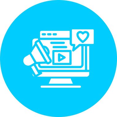 Web Pazarlama Kabartma Çemberi Simgesi