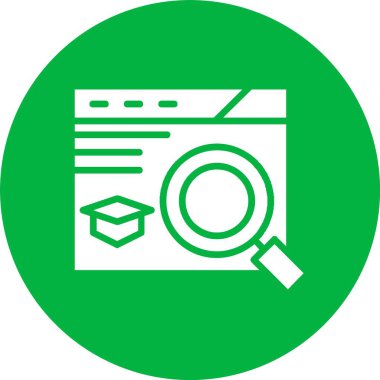 Araştırma Kabartma Çemberi Simgesi