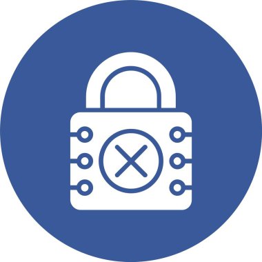 Asma Kilit Kabartma Çemberi Simgesi